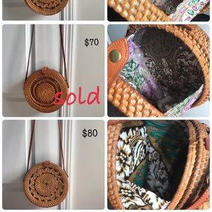 Rattan Bag with Batik Inner